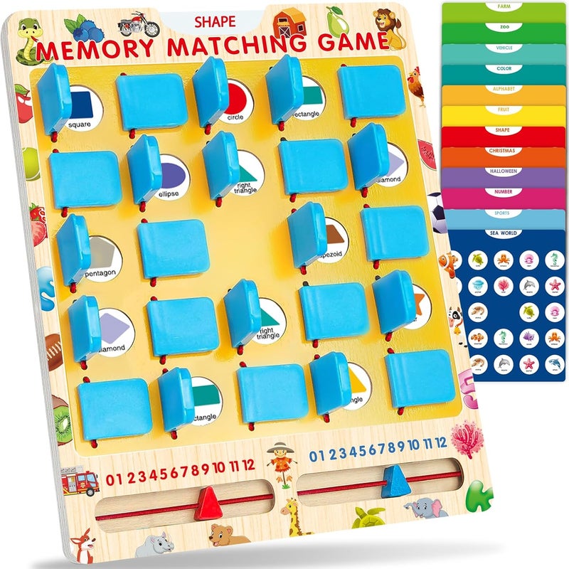Walenty Store Matching Memory Game for Kids Ages 3-5 4-8, Board Games for 4-6, Car Airplane Camping Travel Toys Games Activities for 3-5 4-8, Toddler Kid Road Trip Essentials, Birthday Gifts for Kids Boys Girls - Image 1